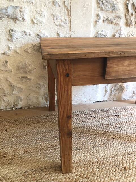 Wooden farmhouse coffee table