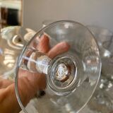 6 verres à vin verre ciselé