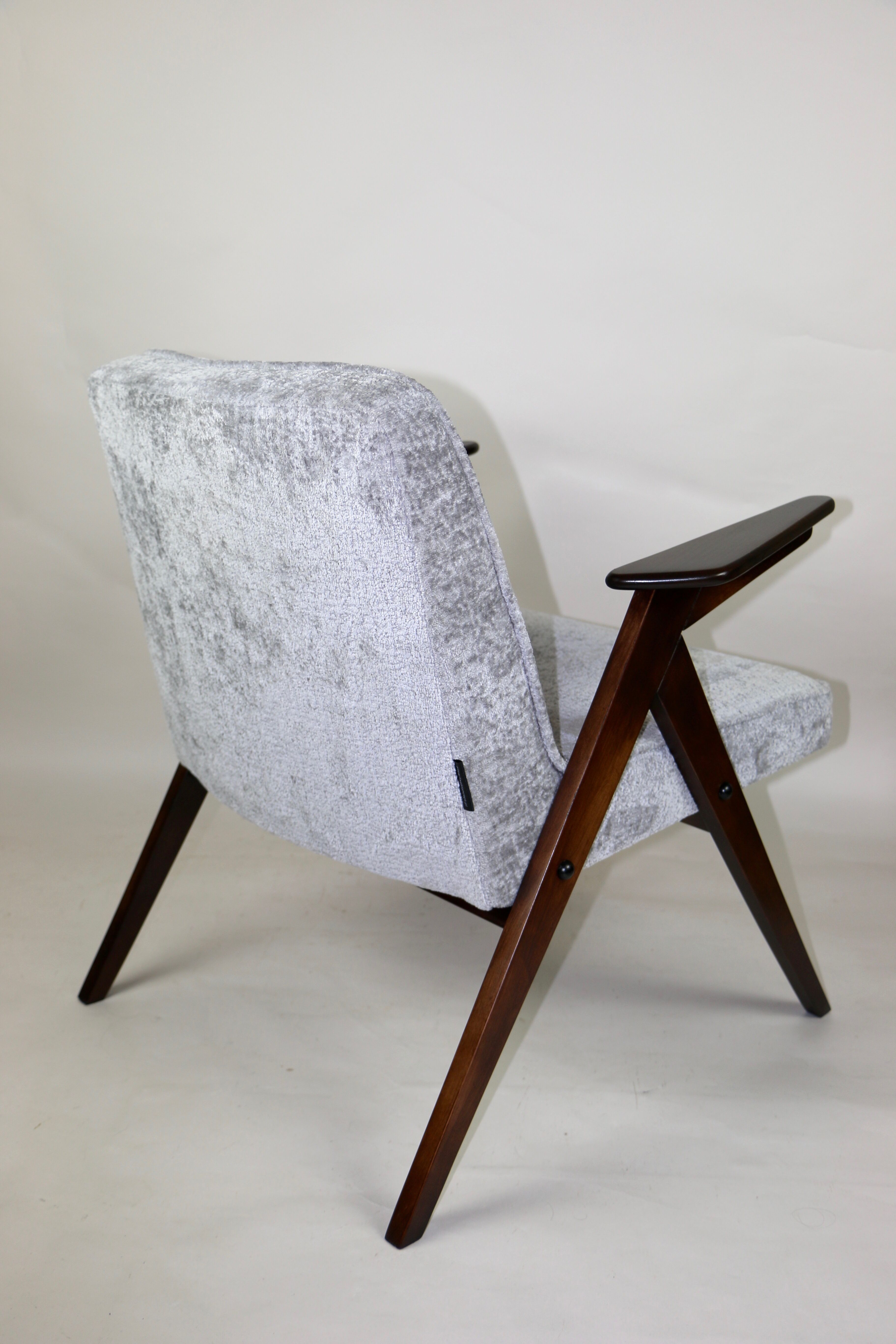 Grey Silver Bunny Armchair by Józef Chierowski, 1970s