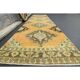 1970s Vintage Turkish Hand-Knotted Wool Cotton Orange Runner Rug 92x390