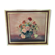 Oil on panel flowers and grapes framed and signed