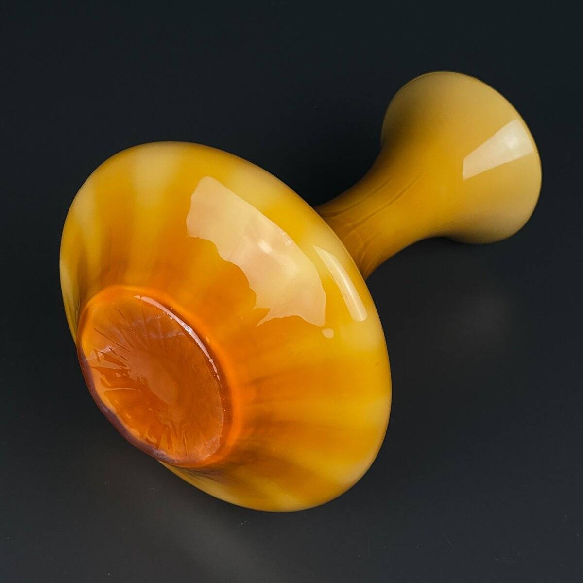 Vintage Murano Yellow Vase, Italy 1970s