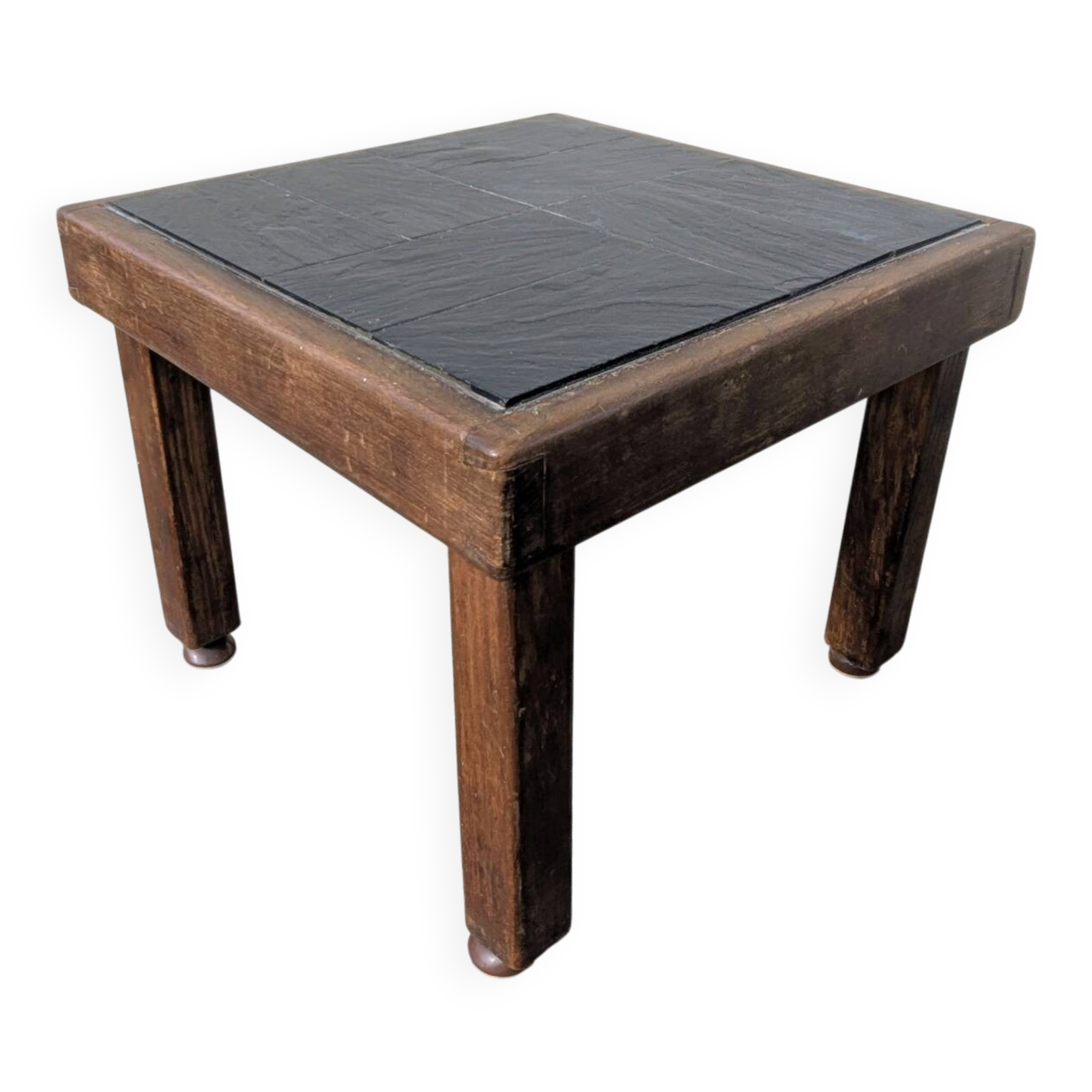 Vintage 1970s Elm Coffee Table by Maison Regain