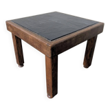 Vintage 1970s Elm Coffee Table by Maison Regain