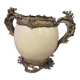 Cracked porcelain ball jardinière mounted in bronze