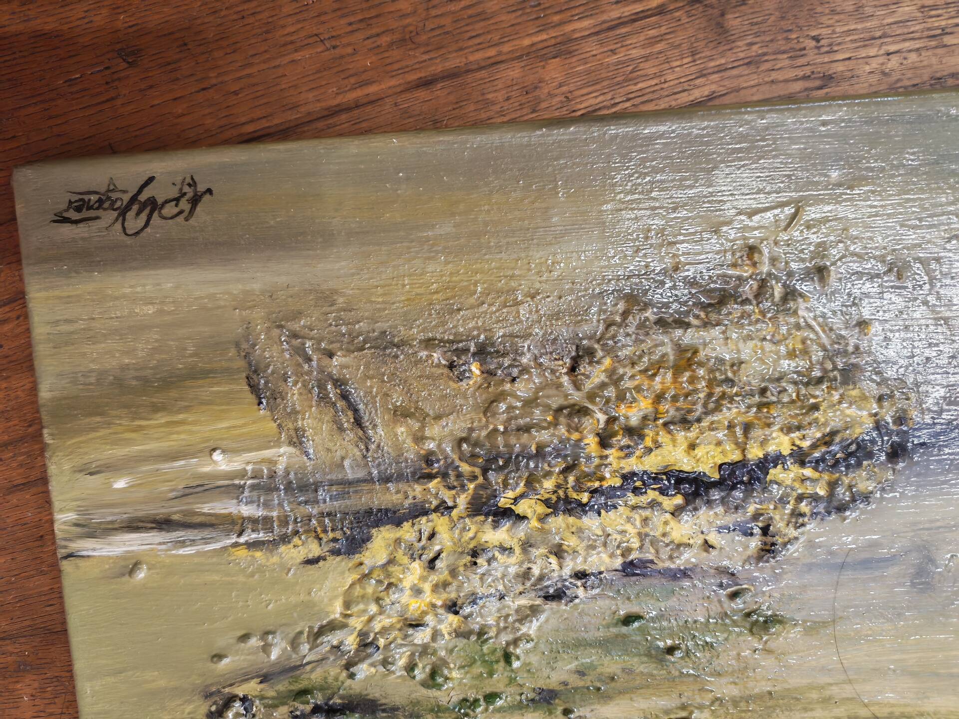Huile sur toile style abstrait