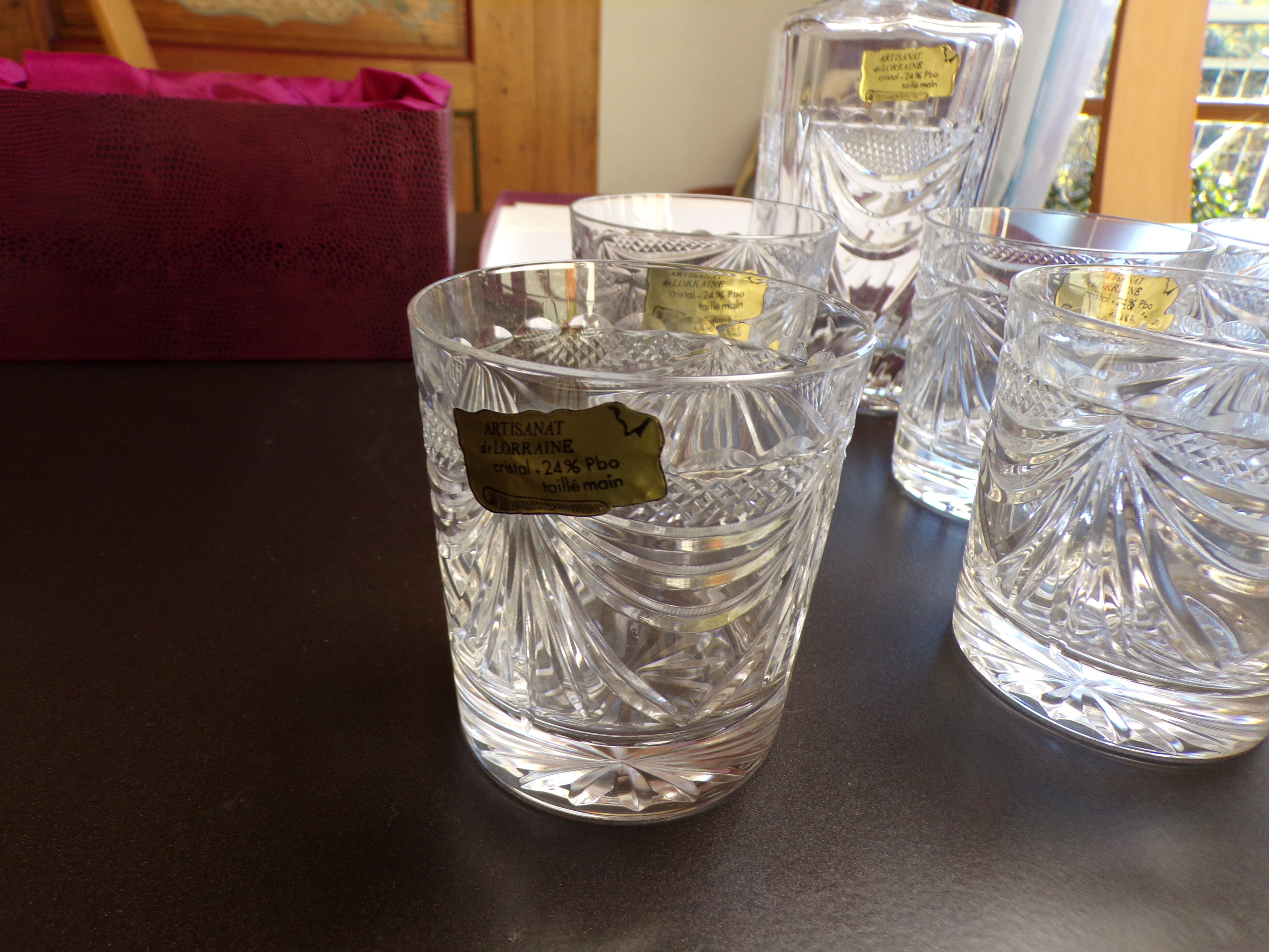 Crystal whisky service Artisanat de Lorraine