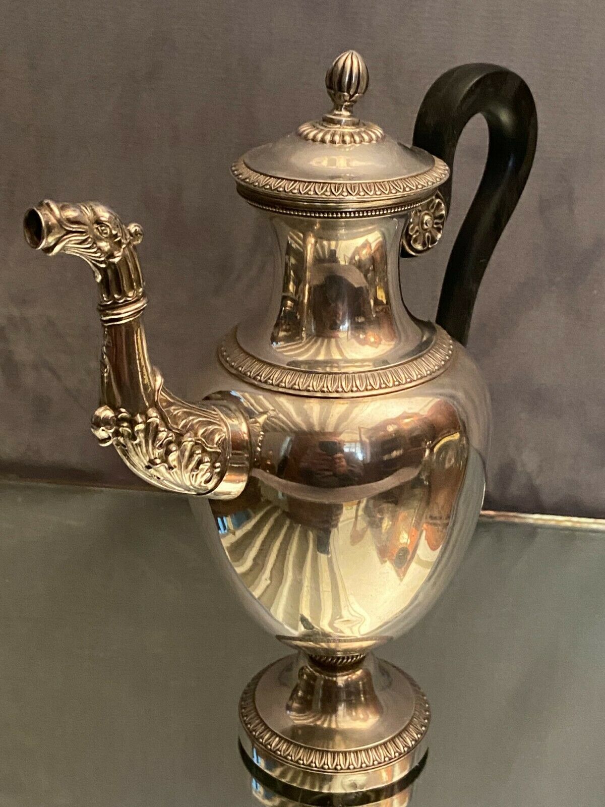 Solid silver coffee maker Old Early Nineteenth Empire Style