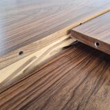 Baumann dining table 1960 extendable from 114 to 167 cm with integrated extensions.