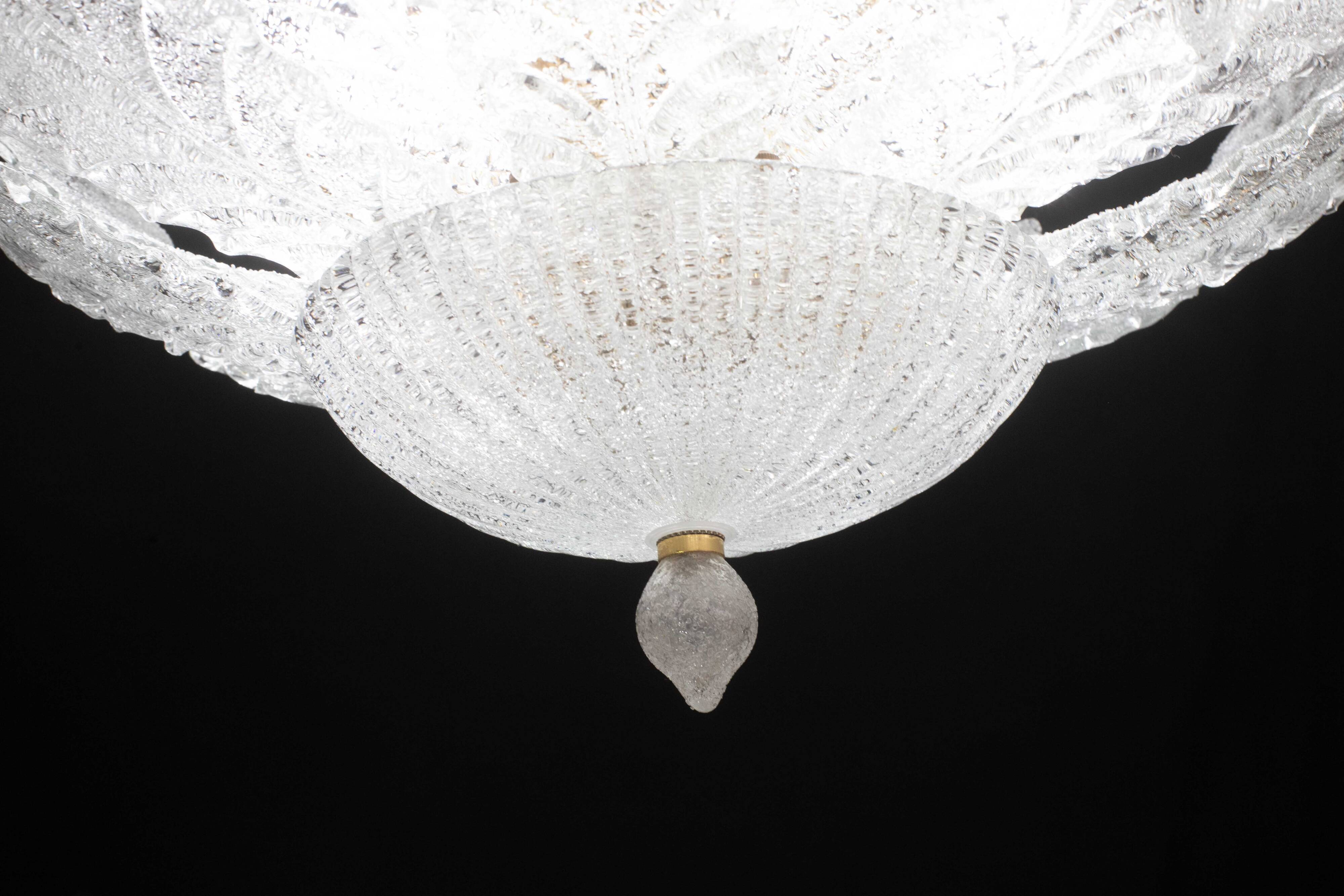 Napoli, Italian Murano Glass Ceiling Light or Flush Mount, 1970s