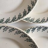 Ivory plates in iron earthenware Choisy in the early 50s