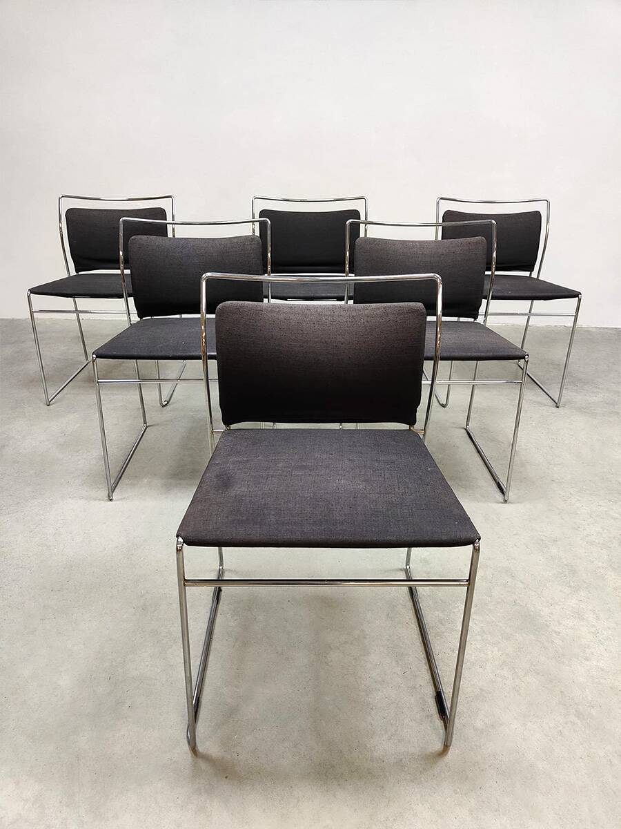 Vintage Italian Tulu dining chairs Kazuhide Takahama Simon Gavina