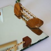 Art Deco cut glass mirror plateau