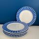 Set of 6 dessert plates Guy Degrenne vintage blue pareo model - serv