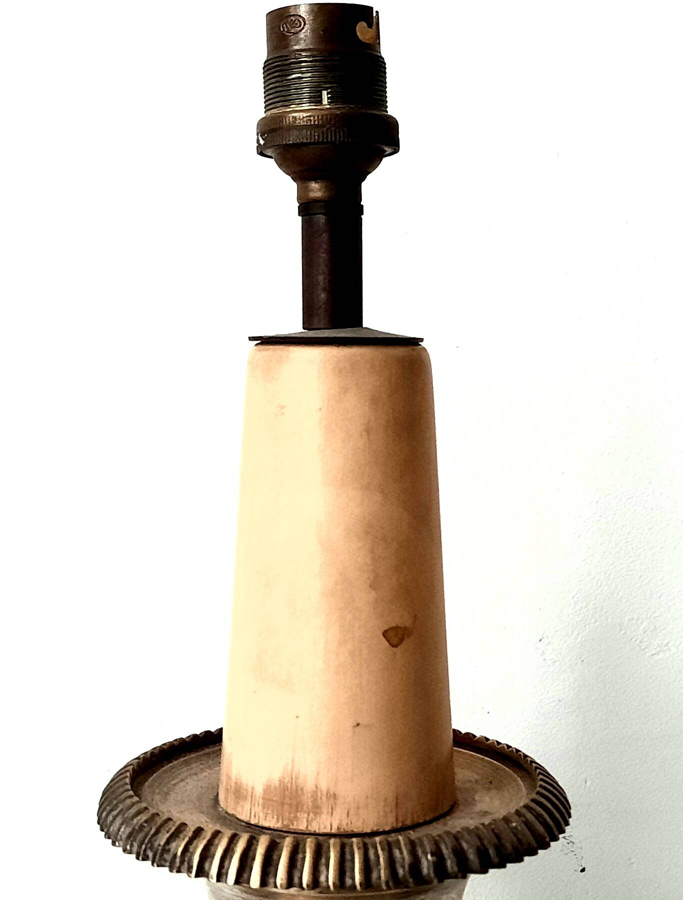 Table lamp in silvered bronze - French work from the Art Deco period attributed to Maurice Dufrène