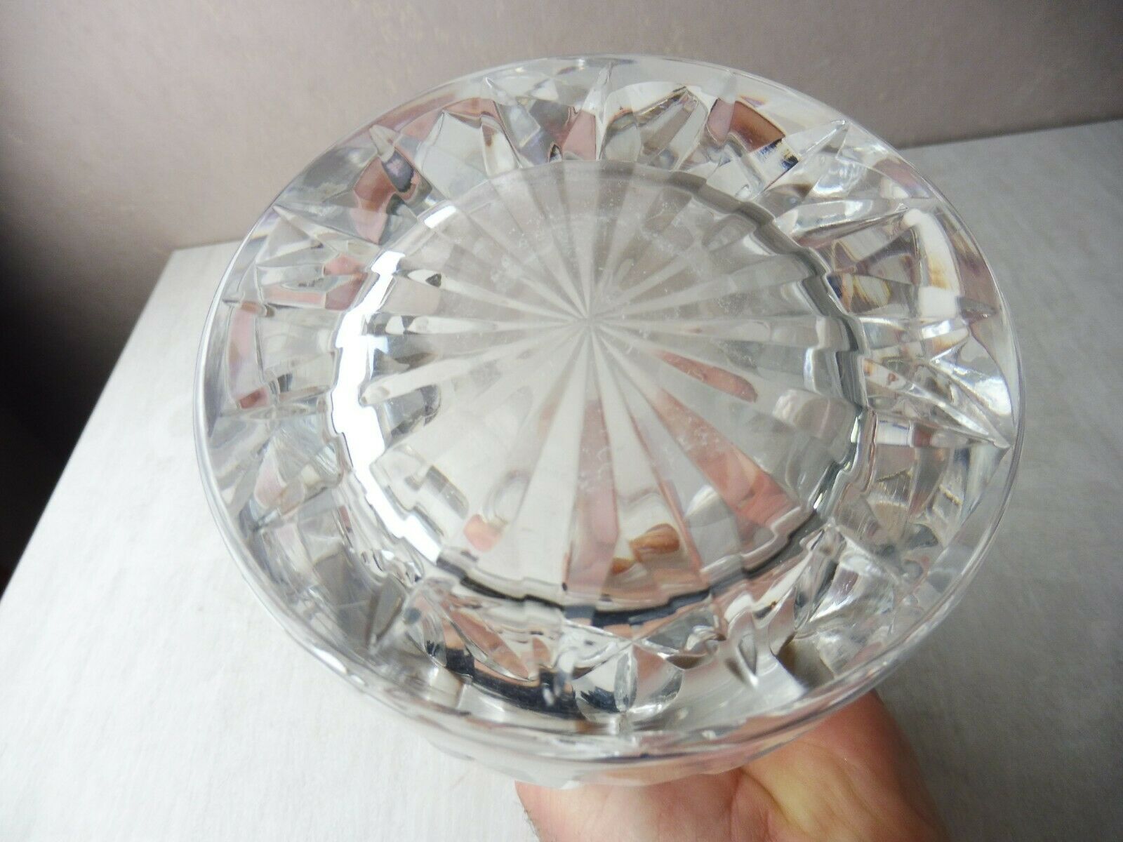 Old carved crystal decanter, from Saint Louis