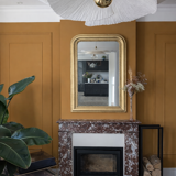 Large antique gilded mirror.