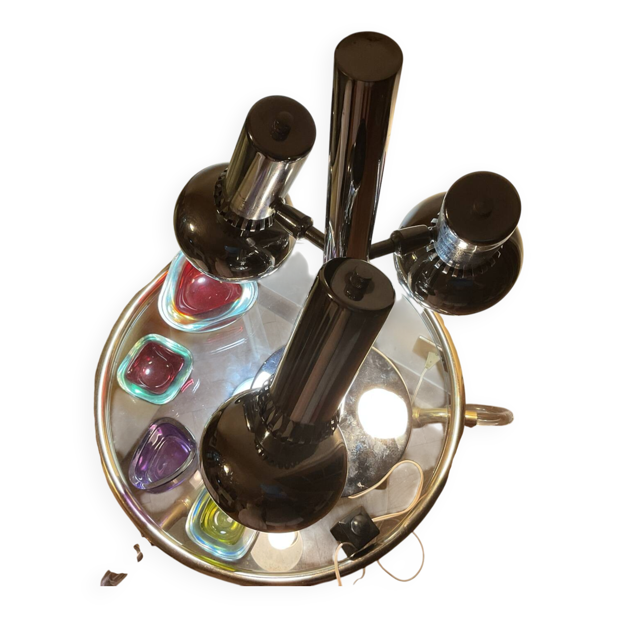 Table lamp with 3 adjustable lights