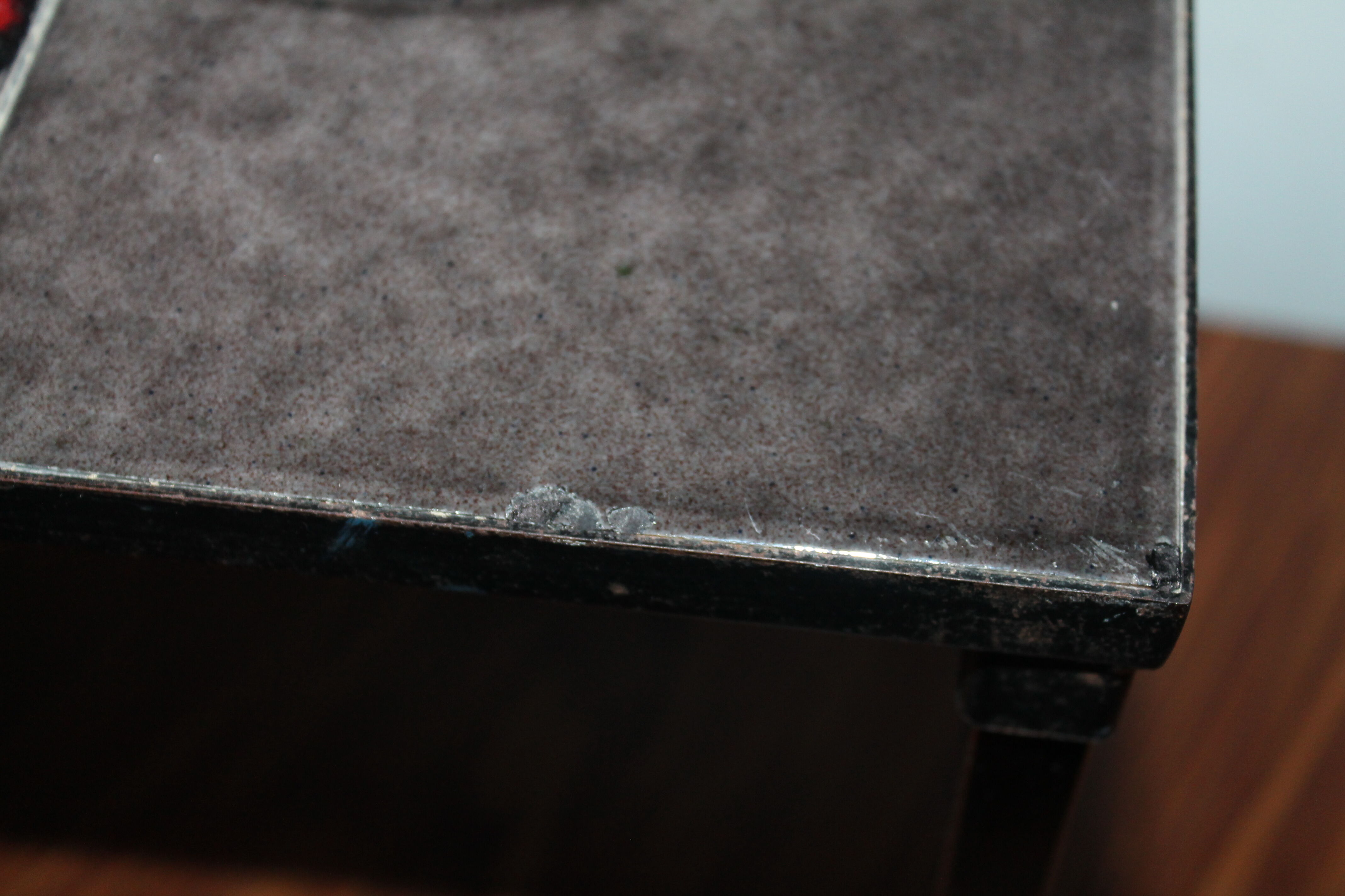 Coffee table from the 70s in ceramic and chrome