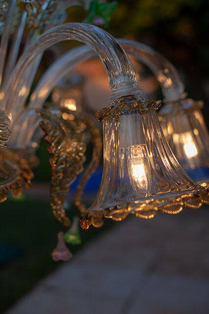 Murano glass chandelier circa 1980