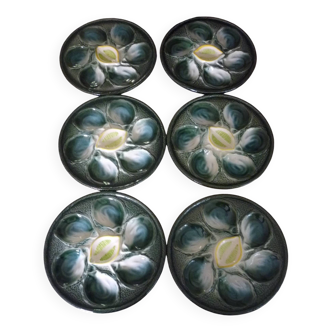 6 Saint Clément oyster plates 4589