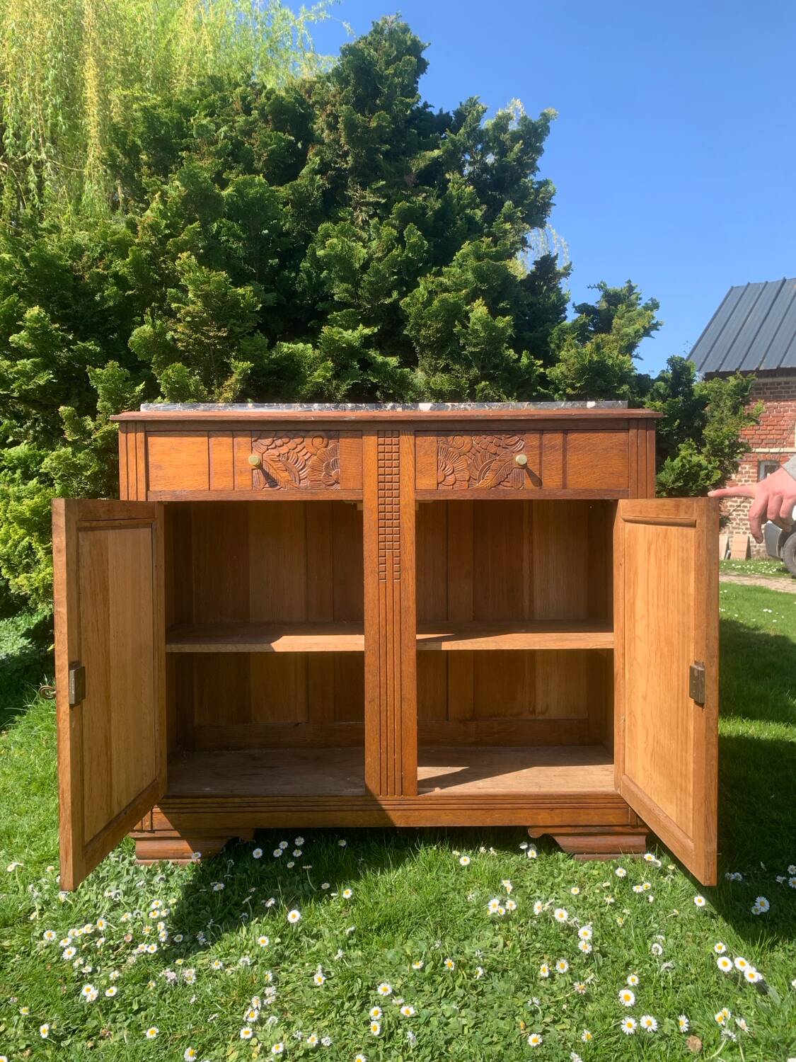 Art Deco oak sideboard