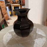 Black crystal vase