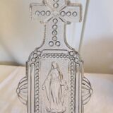 Virgin Mary molded glass stoup
