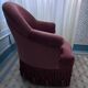 Fauteuil crapaud velours rose boudoir