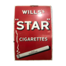 Old plate enamelled Wills's star cigarettes