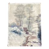 Old painting signed oil on canvas