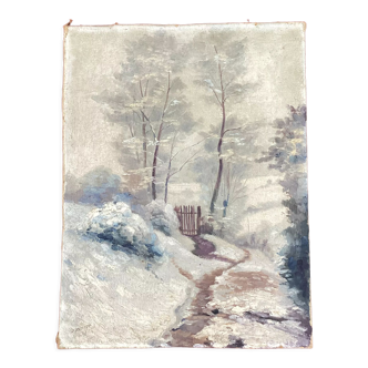 Old painting signed oil on canvas
