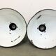 Set of 4 Industrial Bauhaus Black Enamel Pendant Lamps, 1960s