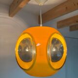 Yellow UFO Space Age suspension attributed to Luigi Colani, 1970s.