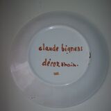Claude BIGNENS ceramic plate