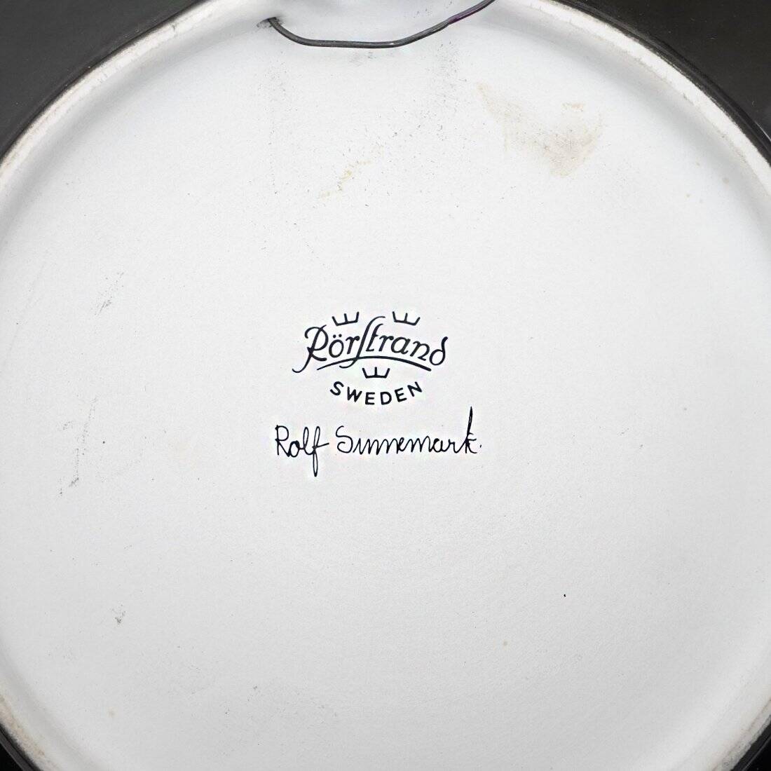 Decorative ceramic plate Atlantis by Rolf Sinnemark for Rörstrand, 1980s.