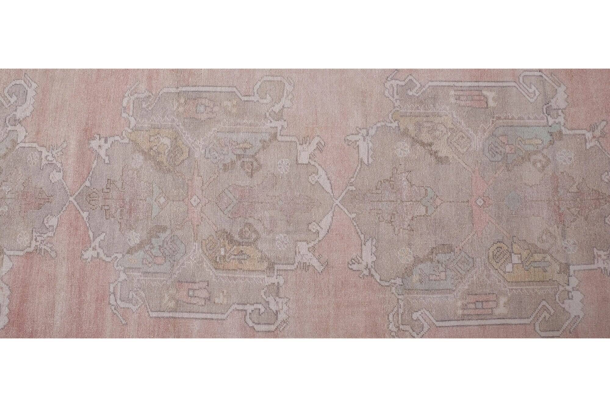 Vintage Turkish hallway rug 92x673 cm