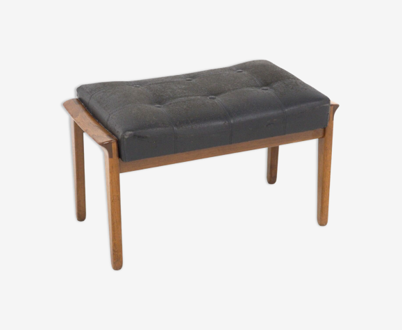 Repose-pied scandinave en skaï, Bröderna Andersson, Suède, 1960