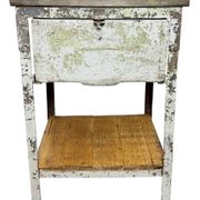 Commode en fer industriel gris, années 1950