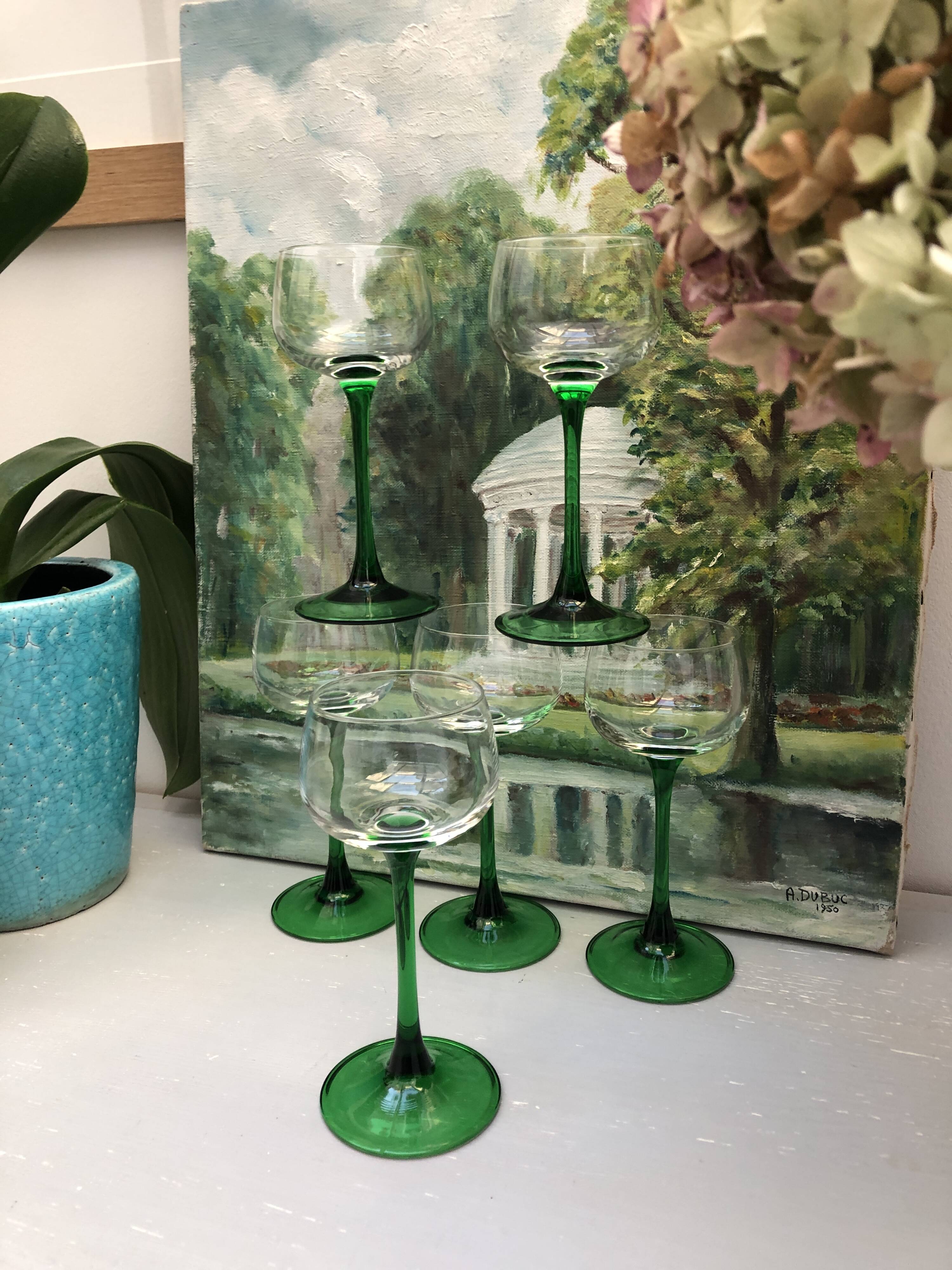 vintage alsace wine glass