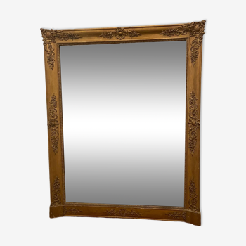 Miroir en stuc et bois doré XIXème 125 x 100 cm