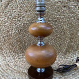 Lamp foot in wood and metal, 70s