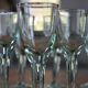 9 small stemmed sparkling glasses H 13 cm