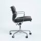 Bureau Eames Softpad marron, chaise EA418 Herman Miller, années 1980