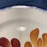 Compotier E. Charbonnier, Salins, Terre de Fer, modele campagne, made in france, motif de fleurs