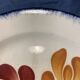 Compotier E. Charbonnier, Salins, Terre de Fer, modele campagne, made in france, motif de fleurs