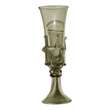 paire de flûtes à champagne en verre vert - griffe