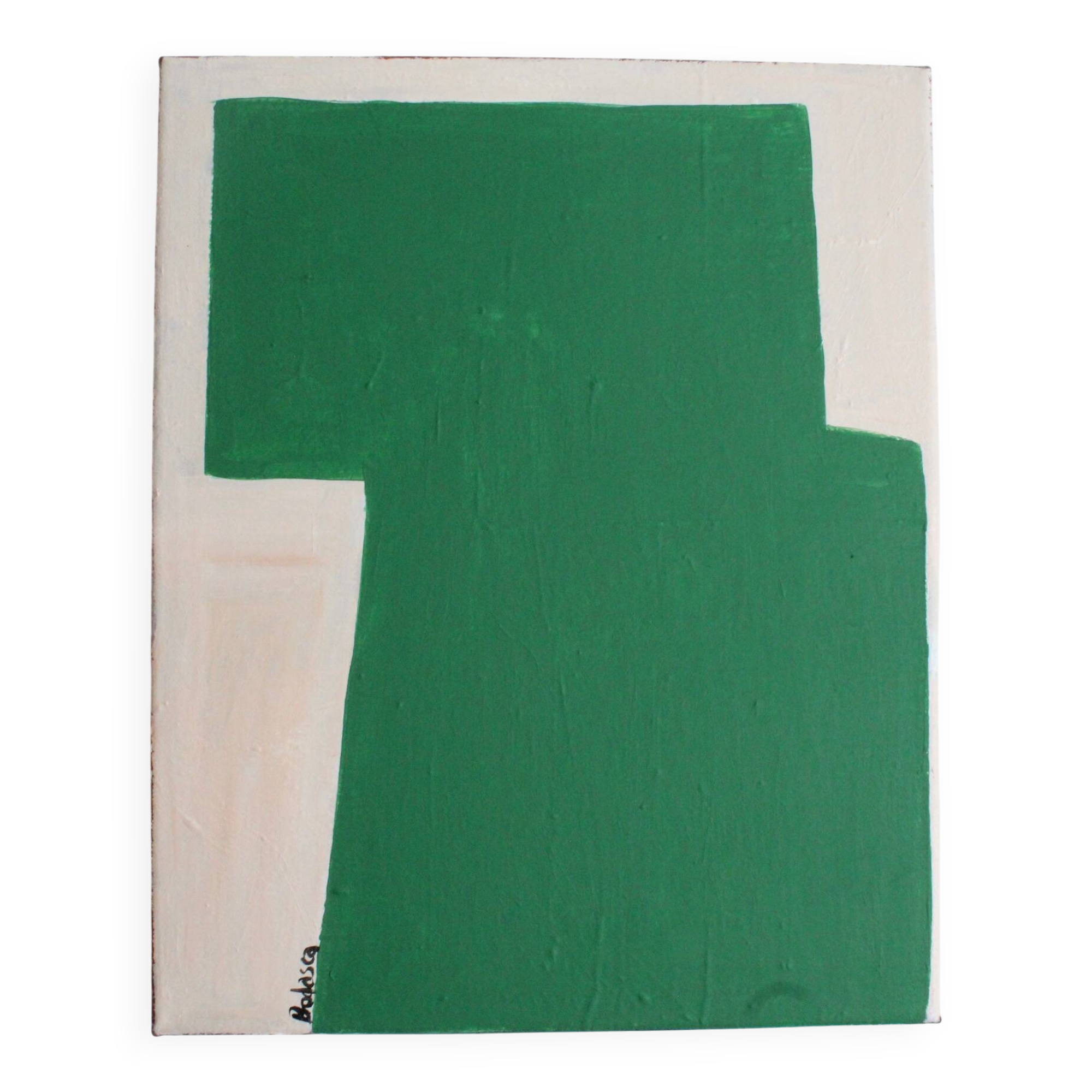 Contemporary art on canvas "verdant stillness" by Bodasca