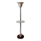 Lampadaire art déco, chrome et bois, 1930’s
