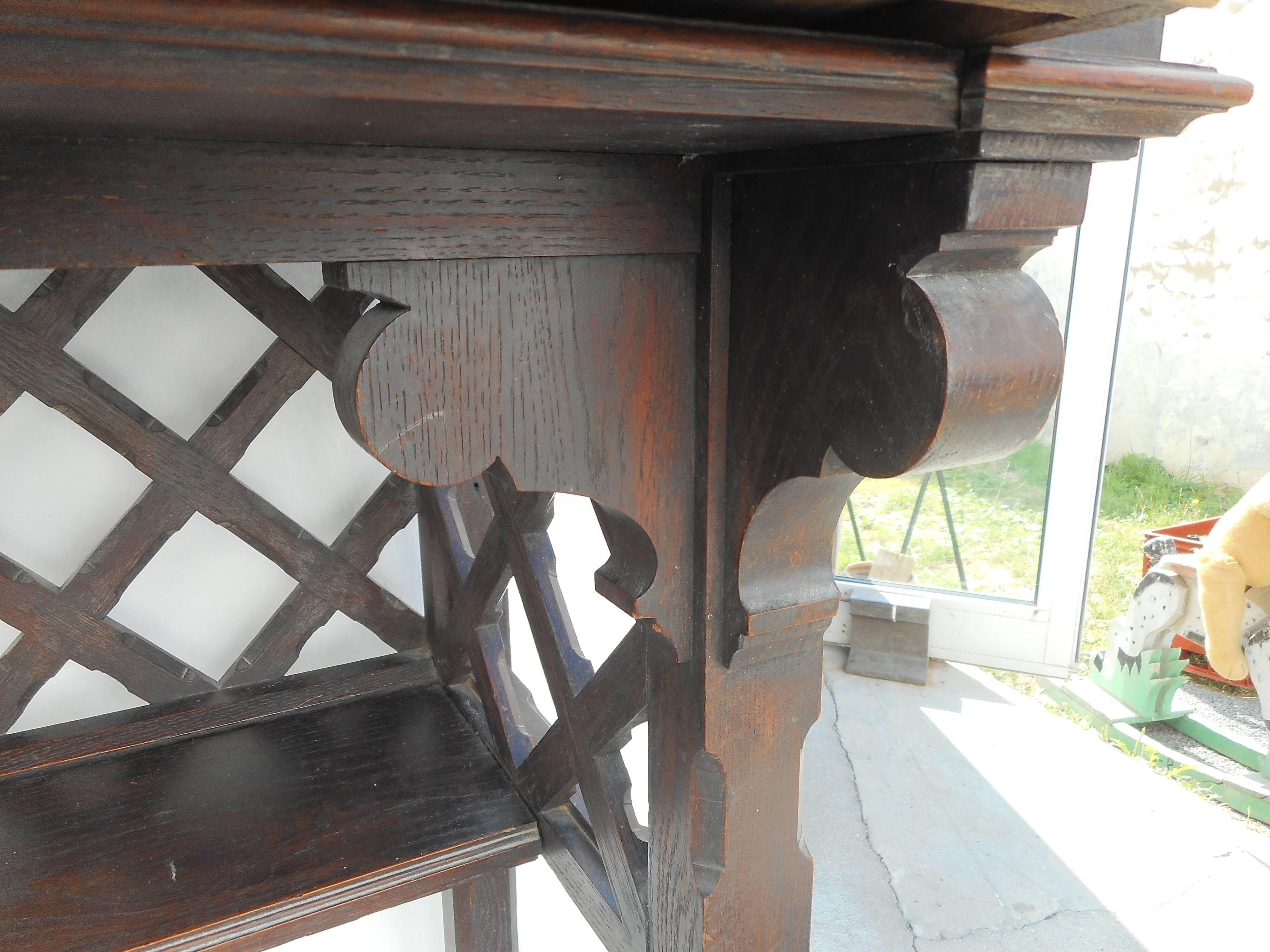Antique console serving table